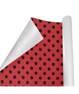 Red Black Polkadot Lady Bug Pattern Wrapping Paper 58&quot; x 23&quot; - $23.09 CAD+