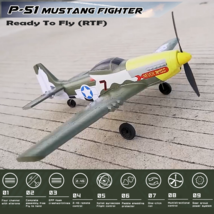 RC Airplane P51 Mustang Fighter 4CH Gyro Control Glider Aerobatic Stunt ... - $162.72 CAD