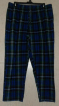 New Mens Nautica Black Plaid Super Soft Flannel Pajama Lounge Pants Size Xl - £22.32 GBP