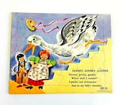 Vintage Sifo Nursery Rhyme Puzzle Goosey Goosey Gander Tray Inlay 9Z1 Set 1956 - £6.38 GBP
