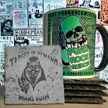 Target Of Demand Mans Ruin T.O.D. Laser Engraved  Slate Coaster 4&quot;x4&quot; Pu... - $12.00
