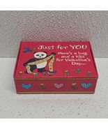 Vintage AGC Valentines Day Wish Box - Pop Open Pop Out Card Panda Hug &amp; ... - $12.77