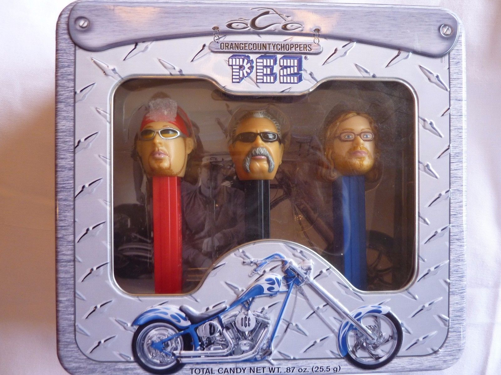 Limited Edition 2006 Orange County Choppers PEZ Dispenser Set in Gift Tin - $16.61