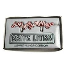 Department 56 Brite Lites Lighted Village Accessory &quot;I Love My Village&quot; Sign - £9.02 GBP