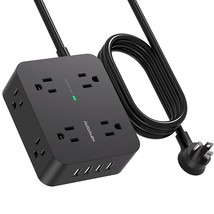 Power Strip Surge Protector, 5 Ft Exetnsion Cord With Multiple Outlets(1875W/15A - £18.82 GBP