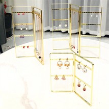 Foldable Metal Jewelry Display Rack - 2/3 Sides -  Necklaces &amp; earrings Storage - £23.09 GBP
