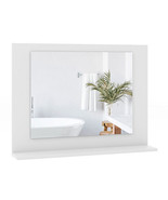 Rectangle Bathroom Mirror with Shelf 23.5 x 17.5 Inch and Wood Frame-Whi... - €109,83 EUR