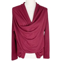 Windsor Sweater Medium Burgundy V-Neck Cropped Front Long Sleeves New - £27.52 GBP