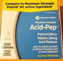 Member&#39;s Mark 20mg Acid Pep, FAMOTIDINE Big (200 ct.) bottles EXP  7 /2025 - $13.69