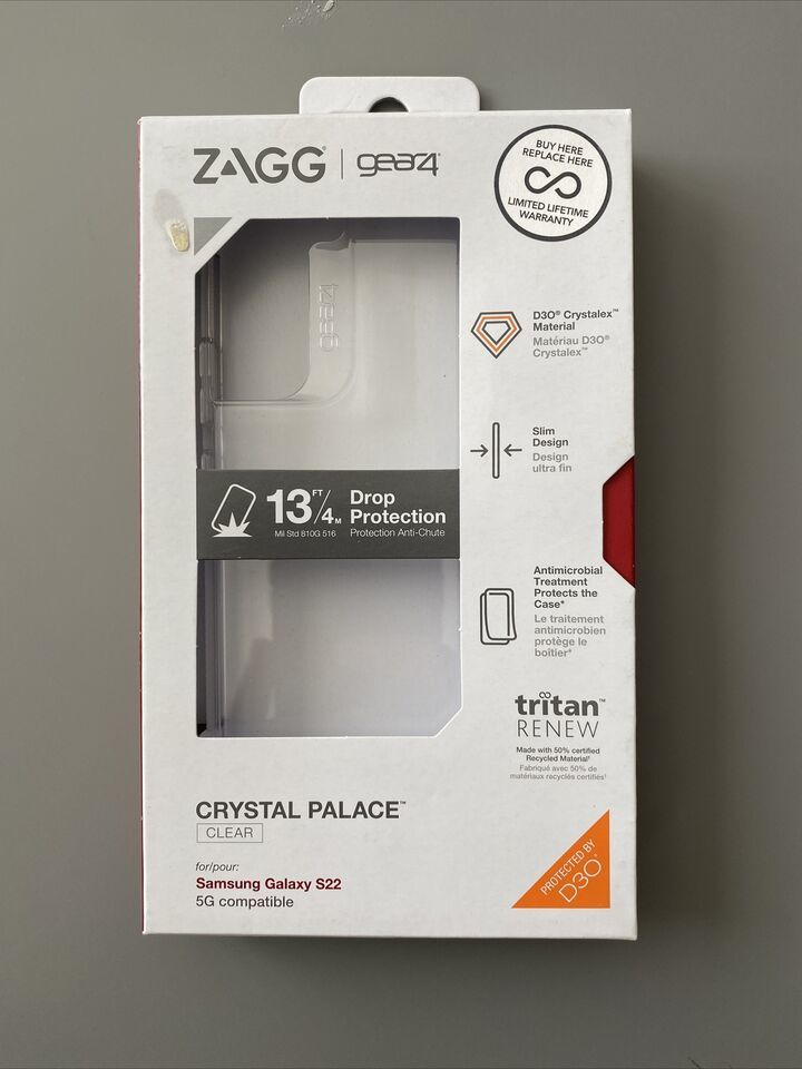 ZAGG Gear4 Crystal Palace Case w/D3O Impact Protection for Samsung Galaxy S22 - $7.35