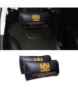 X2 JP Junction Produce Black Leather Car Seat Neck Pillows Headrest Cush... - £19.65 GBP