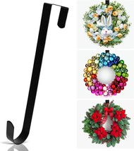 12&quot;Wreath Hanger Over the Door Hooks,Non Scratch Wreath Door Hanger Hooks(Black) - £7.85 GBP