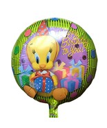 Tweety Bird Foil Mylar Balloon Happy Birthday Party Supplies 18&quot; Round New - €3,64 EUR