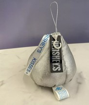 NEW 1997 Hersheys Chocolate Kisses metallic silver plush ornament Original - $4.79