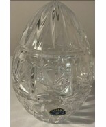 Bohemia Czech Republic Crystal Lead Decorator Egg Shaped Spheres Hearts - $527.95 MXN