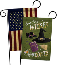 Something Wicked - Impressions Decorative USA Vintage - Applique Garden Flags Pa - $30.97