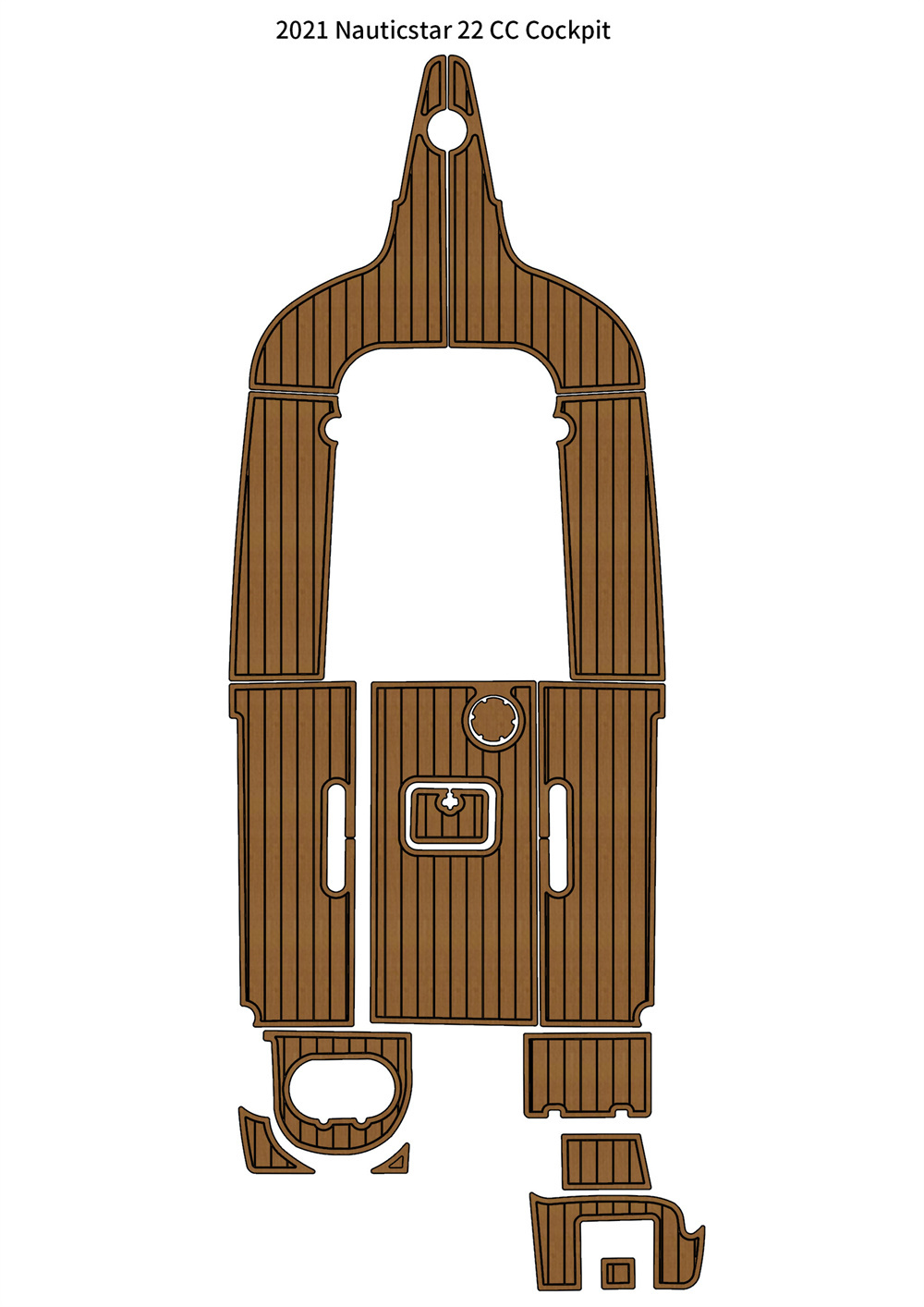 2021 Nauticstar 22 CC Cockpit Pad Boat EVA Foam Teak Deck Flooring Self