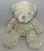 Circo Cream Off White Teddy Bear Plush red heart bow ribbon soft stuffed... - £19.73 GBP