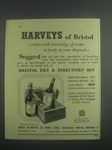 1953 John Harvey Sherry and Port Ad - Harveys of Bristol - whose wide knowledge - $18.49