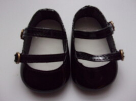American Girl Julia 18” Doll Mary Jane Black Pantent W/Buckle Holiday Sh... - $21.89 CAD