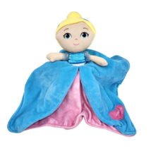 Disney Cinderella Baby Security Blanket Pink + Blue Stuffed Animal Plush - Snags - £18.96 GBP