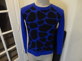 NWT New Halogen Brand Blue &amp; Black Cashmere Sweater Women S EXCELLENT $9... - £27.89 GBP