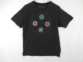 PlayStation Official Classic Button Logo Black Shirt Sz Medium - £22.20 GBP
