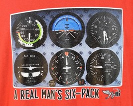 Pilots A Real Man&#39;s Six-Pack T-Shirt Size Large Fly Hawaii Aviation - $15.79