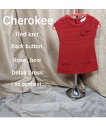 Cherokee Red Rose &amp; Bow Knit Dress Size 0-3 Mos. - €5,21 EUR