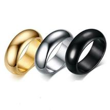 PRJEWEL Classic Stainless Steel Ring - Men&#39;s / Gents, 7mm, Three Colours - £4.01 GBP