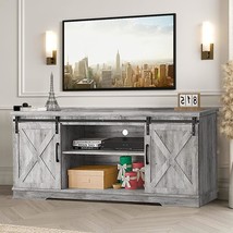 Amyove Farmhouse Tv Stand For 65 Inch Tv, Entertainment Center Tv Media Console - £152.76 GBP