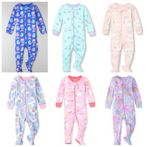 NWT The Childrens Place Girls Footed Sleeper Pajamas Dinosaur Unicorn Elephant  - $8.79