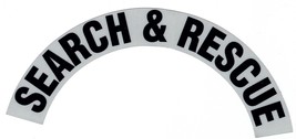 Search &amp; Rescue - Highly Reflective Fire Helmet Crescent Sar Decals - A Pair - £3.87 GBP
