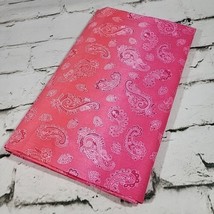 Shades of Pink Paisley Fabric 44&quot; X 54&quot;  - $14.84