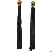 Metal skull tassel earrings - $24.49