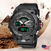 Men Digital Sports Watch Fashion Big Dial Military Army Stopwatch LED Wr... - £24.20 GBP