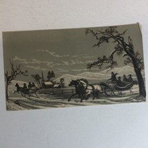 Horse And Buggy In Snow Victorian Trade Card  VTC 4 - £4.75 GBP