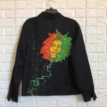 Bob Marley handmade painted jacket mens size L - $886.89 MXN