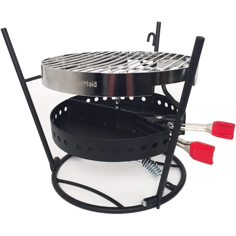 CampMaid Grill and Smoker with Carry Bag - Dutch Oven Tools Set - Charcoal - £94.22 GBP