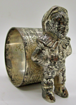 Antique Meriden Britannia Silver Plated Napkin Holder Sweet Boy c. 1875  - £81.79 GBP