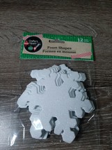 New Foam Winter Christmas Shapes Kids Crafts ~  White Glittery Snowflake... - $318.53 MXN