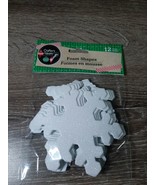 New Foam Winter Christmas Shapes Kids Crafts ~  White Glittery Snowflake... - $22.90 CAD