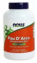 Now Foods PAU D&#39; Arco, 500 mg, 250 Veg Capsules - £19.48 GBP
