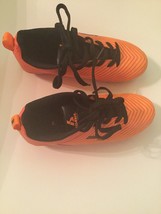Brava cleats youth Size 2 D soccer orange stripes dots shoes sports boys - £17.77 GBP