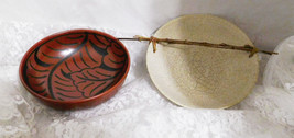 Two Japanese Bowls - Signed - Brown 4 3/4&quot; in Diameter, White 5 1/4&quot; in Diameter - £9.59 GBP