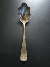 Antique  Silverplate C Rogers and Bros Ornate Scalloped Sugar SPOON A1 6&quot; - $348.59 MXN