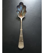 Antique  Silverplate C Rogers and Bros Ornate Scalloped Sugar SPOON A1 6&quot; - $348.59 MXN