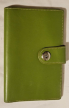 Franklin Covey Travel Document Wallet Organizer Green Geniune Leather EUC - £15.00 GBP