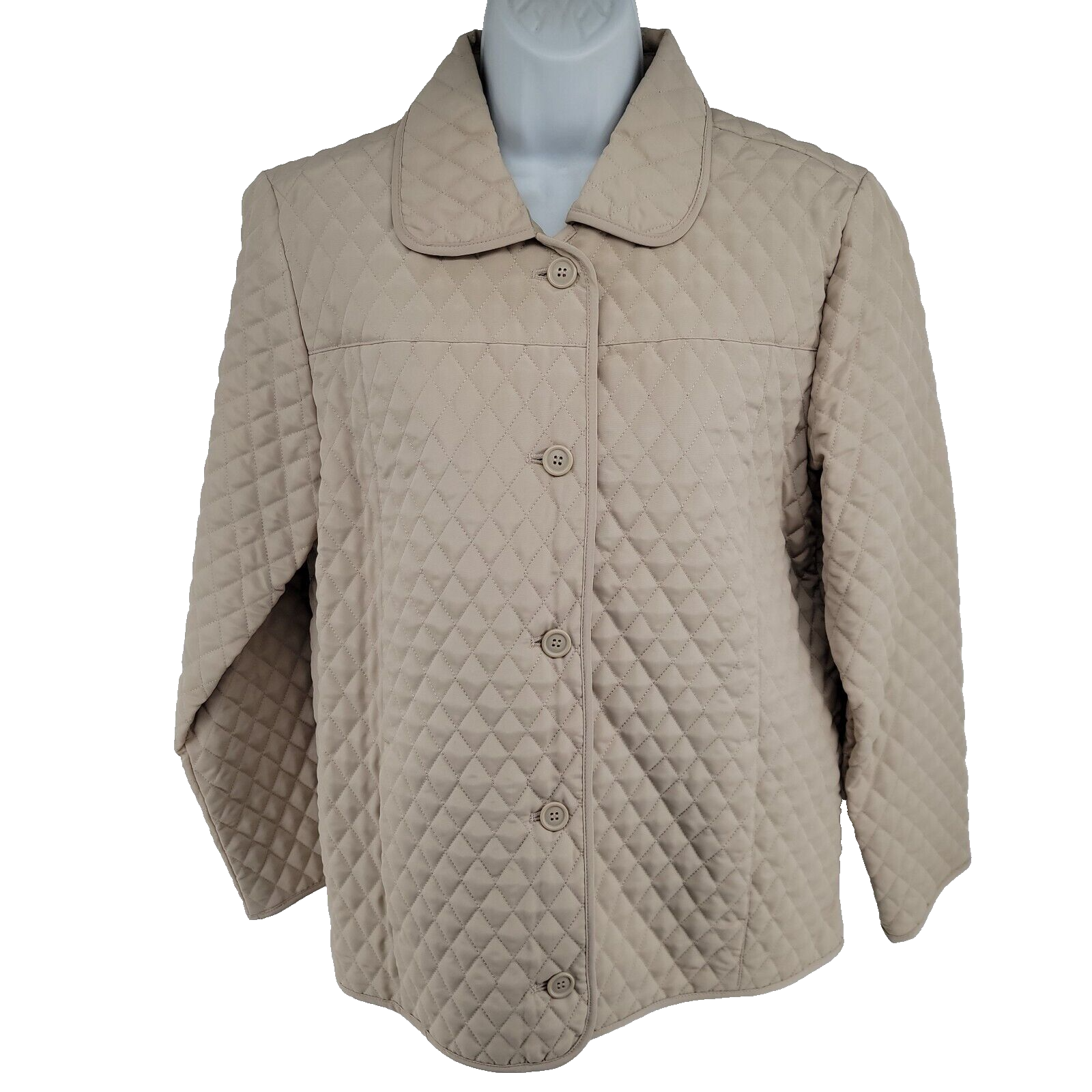 Primary image for Nordic Lights Quilted Jacket Women's Size M Beige Sand