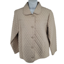 Nordic Lights Quilted Jacket Women&#39;s Size M Beige Sand - $43.51